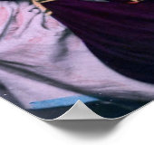 ヴィンテージジプシーガールバイオレットプリント ポスター (角)