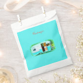 ヴィンテージジプシートレーラーサンダー_コーブオンキャラバン フェイバーバッグ (クリップ留めされた状態)