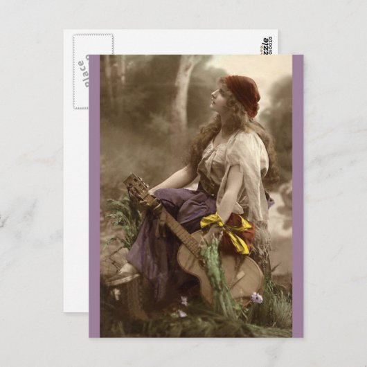 ヴィンテージジプシーレディーポストカード ポストカード (正面/裏面)