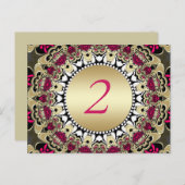 ヴィンテージジプシー結婚レースのテーブル番号葉書 ポストカード (正面/裏面)