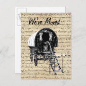 ヴィンテージジプシー・キャラバンの住所の変更 案内ポストカード (正面/裏面)