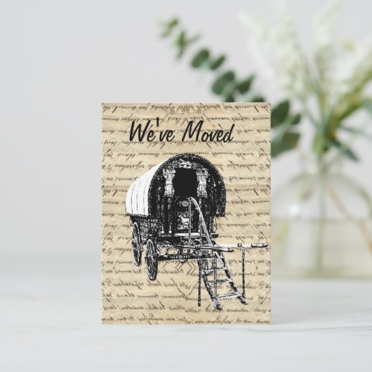 ヴィンテージジプシー・キャラバンの住所の変更 案内ポストカード (スタンド正面)