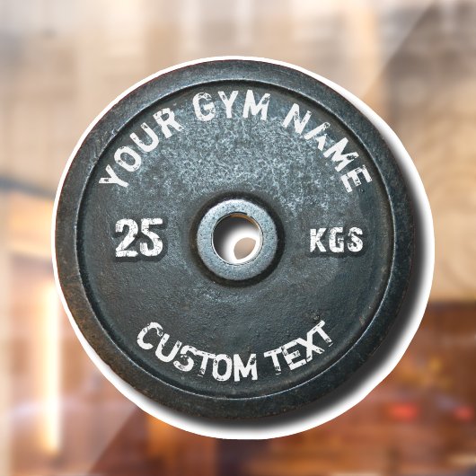 ヴィンテージジムの所有者またはフィットネスおもしろい ウィンドウサイン (シート2)