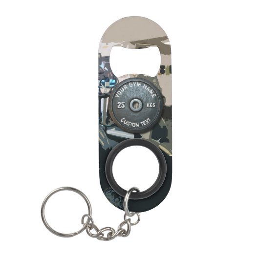 ヴィンテージジムの所有者またはユーザーフィットネス キーホルダー栓抜き (正面)