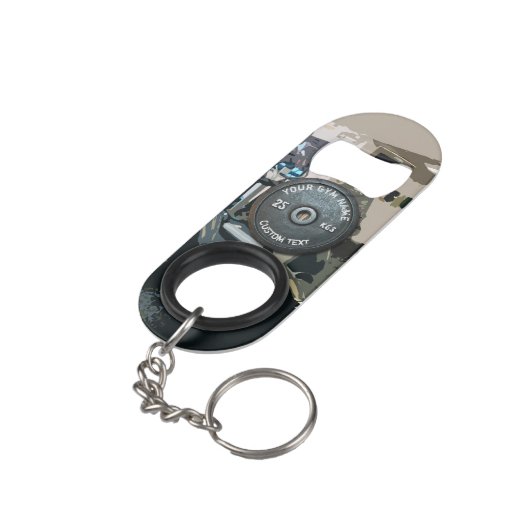 ヴィンテージジムの所有者またはユーザーフィットネス キーホルダー栓抜き (裏面アングル)