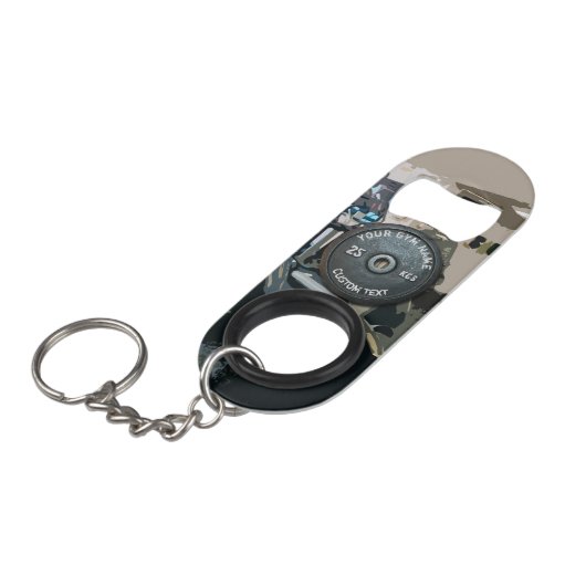 ヴィンテージジムの所有者またはユーザーフィットネス キーホルダー栓抜き (正面アングル)