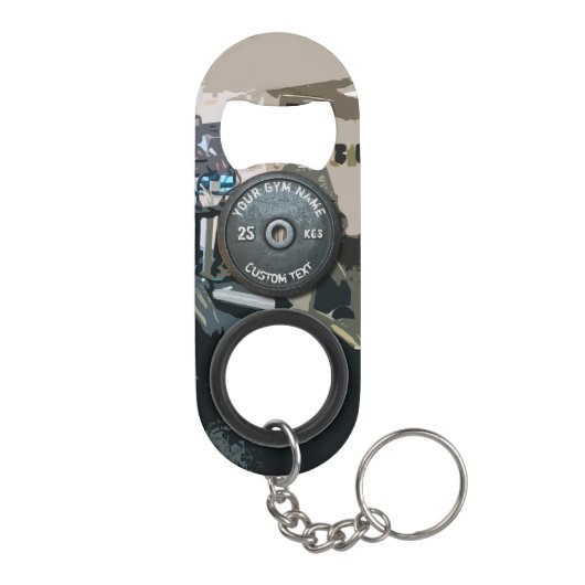 ヴィンテージジムの所有者またはユーザーフィットネス キーホルダー栓抜き (裏面)