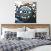 ヴィンテージジムオーナーまたはフィットネス付きユーザーおもしろい キャンバスプリント (インサイチュ (寝室))