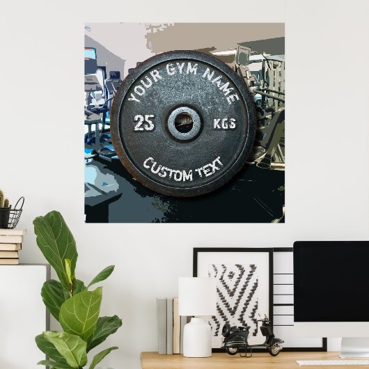 ヴィンテージジムオーナーまたはフィットネス付きユーザーおもしろい ポスター (ホームオフィス)