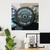 ヴィンテージジムオーナーまたはユーザーフィットネス45ポンドおもしろい ポスター (ホームオフィス)