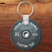 ヴィンテージジムオーナーまたはユーザーフィットネス おもしろい キーホルダー (正面)