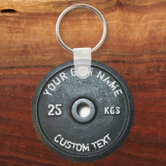 ヴィンテージジムオーナーまたはユーザーフィットネス おもしろい キーホルダー (正面)