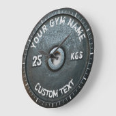 ヴィンテージジムオーナーまたはユーザーフィットネス おもしろい ラージ壁時計 (傾斜)