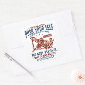 ヴィンテージジムフィットネスモチベーション葉書 スクエアシール (封筒)