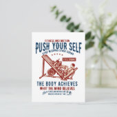ヴィンテージジムフィットネスモチベーション葉書 ポストカード (スタンド正面)