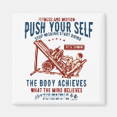 ヴィンテージジムフィットネスモチベーション葉書 マグネット (正面)