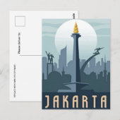 ヴィンテージジャカルタインドネシアジャワ旅行水の色 ポストカード (正面/裏面)