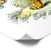 ヴィンテージジャガー動物イラストレーションポスター ポスター (角)