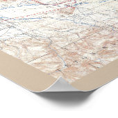 ヴィンテージジャクソンホール&グランドテトンズの地図 ポスター (角)