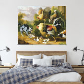 ヴィンテージジャクブボグダンキャットインロッスター キャンバスプリント (インサイチュ (寝室))