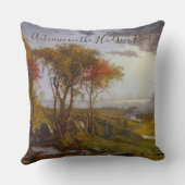 ヴィンテージジャスパークロプシー秋のハドソン川 クッション (裏面)