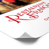 ヴィンテージジャズエイジ広告レストランフラスカティ ポスター (角)