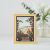 ヴィンテージジャズエイジVarazze旅行イタリアンポスター ポストカード (スタンド正面)