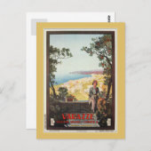 ヴィンテージジャズエイジVarazze旅行イタリアンポスター ポストカード (正面/裏面)