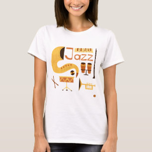 ヴィンテージジャズ音楽 Tシャツ