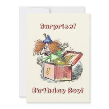 ヴィンテージジャックイン・ザ・ボックスピエロ誕生日カード