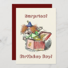ヴィンテージジャックイン・ザ・ボックスピエロ誕生日カード 招待状