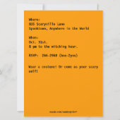 ヴィンテージジャックオランタン&キッズモンタージュ招待状 招待状 (裏面)