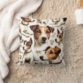 ヴィンテージジャックラッセルテリアシームレス クッション (ブランケット)