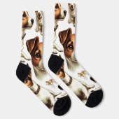 ヴィンテージジャックラッセルテリアシームレス ソックス (右)