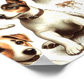 ヴィンテージジャックラッセルテリアシームレス ポスター (角)