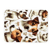 ヴィンテージジャックラッセルテリアシームレス マグネット (横)