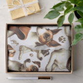 ヴィンテージジャックラッセルテリアシームレス 薄葉紙 (ギフト)