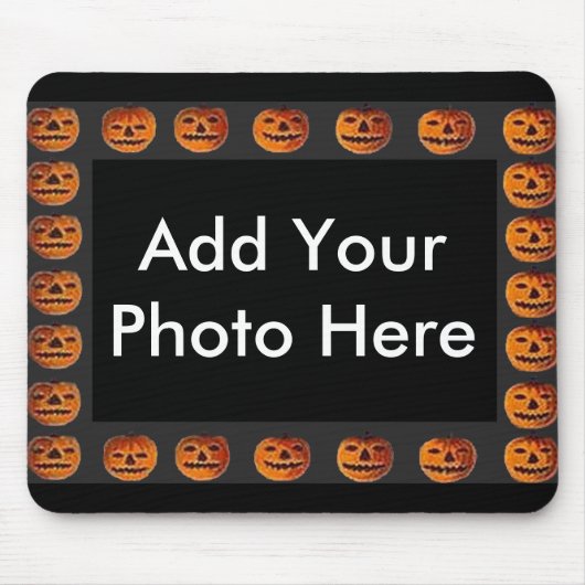 ヴィンテージジャックランタンフレームパターン画像 マウスパッド (正面)