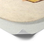 ヴィンテージジャック遊スペードのカードイラストレーション ポスター (角)