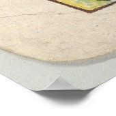 ヴィンテージジャック遊ハートのカードイラストレーション ポスター (角)