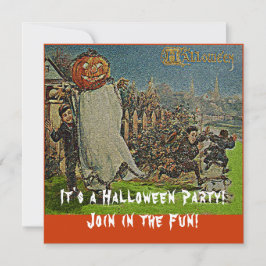 ヴィンテージジャック・オランタンかかしと少年 招待状