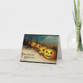 ヴィンテージジャック・オ・ランタンハロウィーンの挨拶 カード (正面)