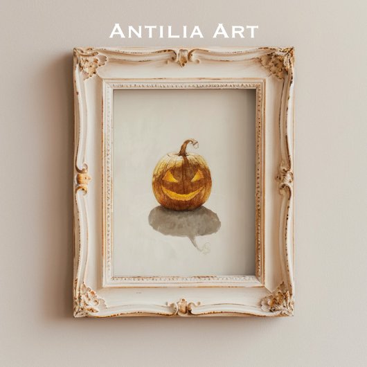 ヴィンテージジャック・オ・ランタン絵を描ズ・カンプキンヘッド ポスター