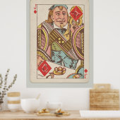 ヴィンテージジャッ遊ク・オブ・ダイアモンドのカード(1889) ポスター (キッチン)