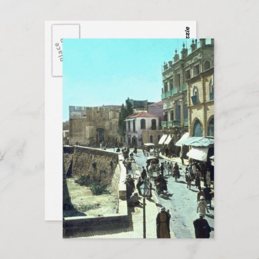 ヴィンテージジャファゲートエルサレム1950年 – 1977 ポストカード (正面/裏面)
