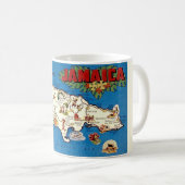 ヴィンテージジャマイカの地図 コーヒーマグカップ (正面右)