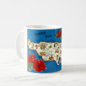 ヴィンテージジャマイカの地図 コーヒーマグカップ (正面左)