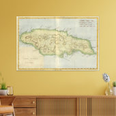 ヴィンテージジャマイカの地図（1780年） キャンバスプリント (インサイチュ (リビング))