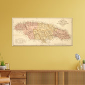 ヴィンテージジャマイカの地図（1893年） キャンバスプリント (インサイチュ (リビング))