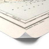 ヴィンテージジャマイカの地図(1904) ポスター (角)